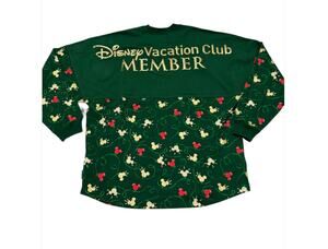 NWOT Disney Parks DVC Disney Vacation Club Christmas Light Gold Spirit Jersey M